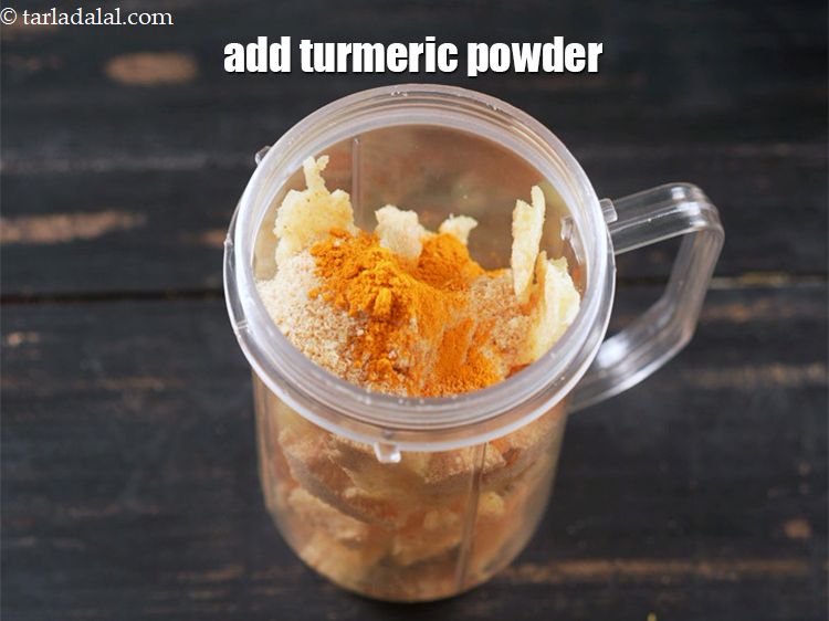 Step 9 – Add &frac14; tsp&nbsp;<a href="https://www.tarladalal.com/glossary-turmeric-powder-haldi-645i">turmeric powder (haldi)</a>.&nbsp;