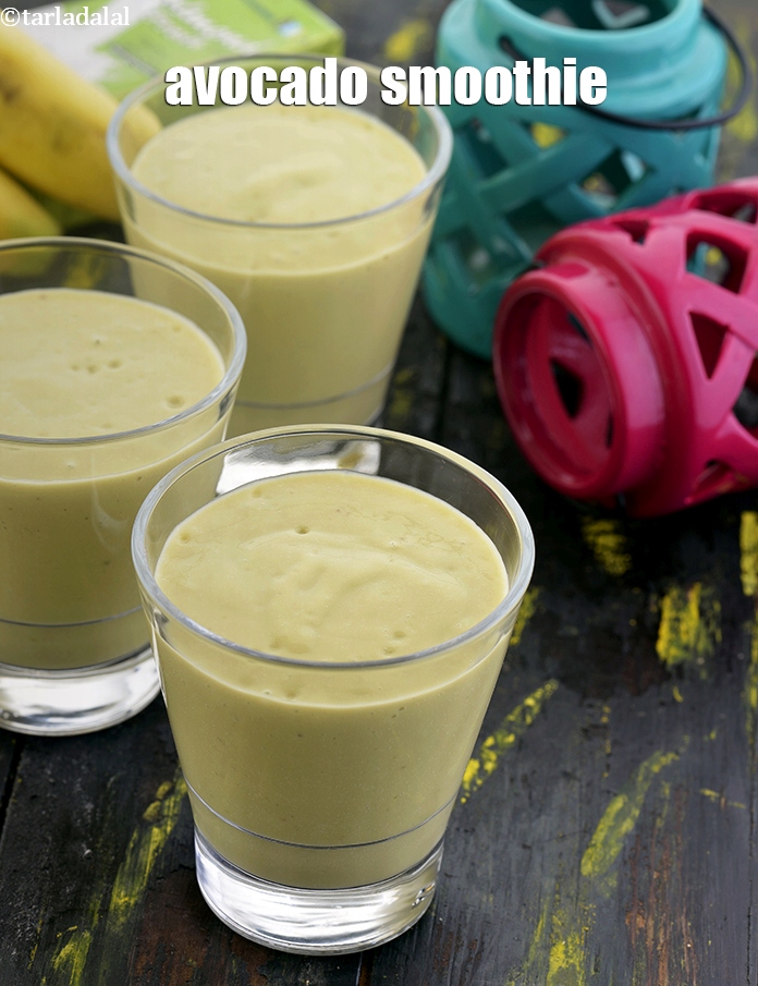 Step 10 – Refrigerate and serve <strong>avocado almond milk smoothie&nbsp;| avocado smoothie&nbsp;| healthy Indian avocado banana milk vegan …