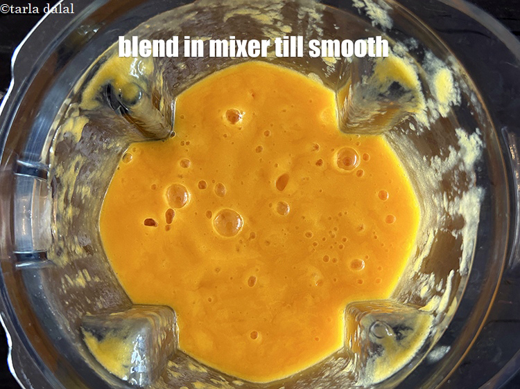 Step 11 – Blend <strong>mango pineapple juice | Indian pineapple mango smoothie | healthy aam ananas drink |</strong>&nbsp;in …