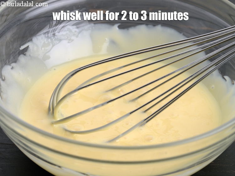 Step 11 – Whisk well for 2 to 3 minutes till light and fluffy.