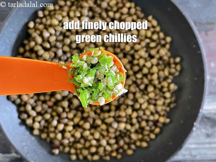 Step 19 – Add&nbsp;<meta charset="UTF-8" />1 tsp&nbsp;finely&nbsp;<a href="glossary-chopped-green-chilli-820i">chopped green chillies</a>.