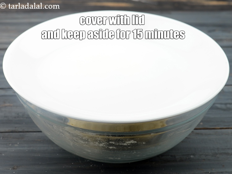 Step 10 – Cover with a lid and keep aside for 15 minutes.