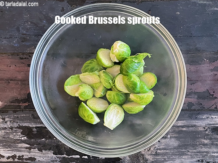 Step 9 – Cooked brussels sprouts.