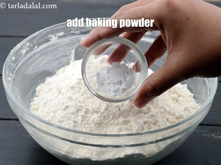 Step 9 – Add 1 tsp baking powder.