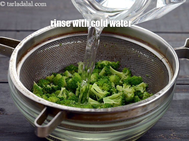Step 9 – Rinse with cold water to stop the cooking process.