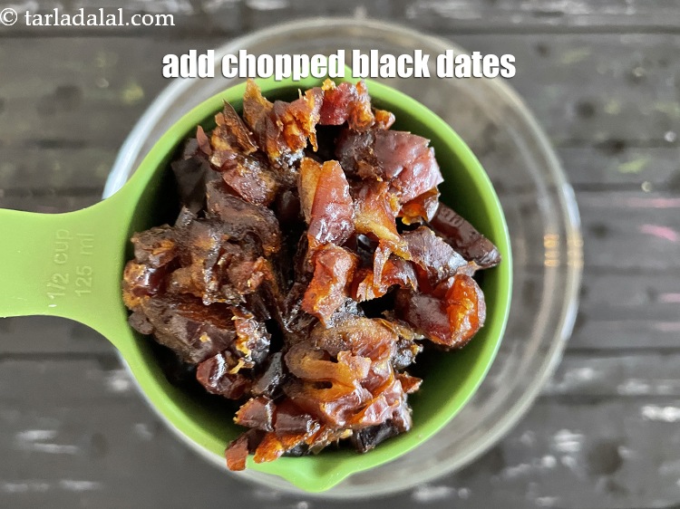 Step 14 – Add 1/2 cup chopped black dates.