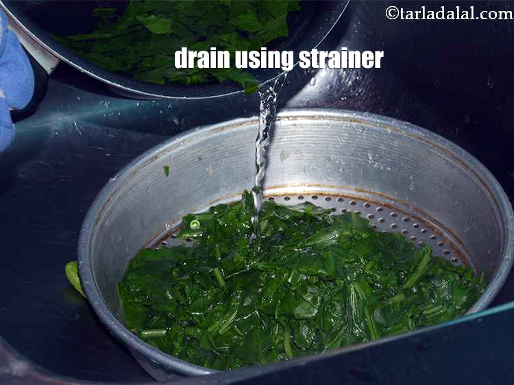 Step 9 – Drain using a strainer.&nbsp;