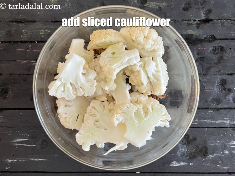 Step 11 – Add&nbsp;<meta charset="UTF-8" />1 1/2 cups&nbsp;<a href="glossary-sliced-cauliflower-1165i">sliced cauliflower</a>.