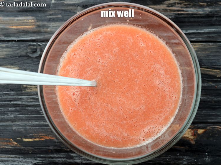 Step 15 – Mix <strong>watermelon muskmelon juice | healthy muskmelon and watermelon juice | melon juice benefits | …