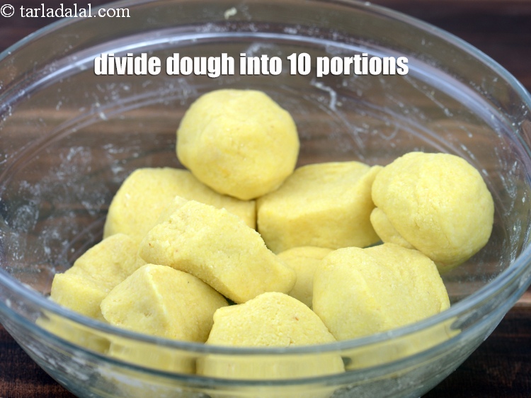 Step 12 – Divide the dough into 10 equal portions.