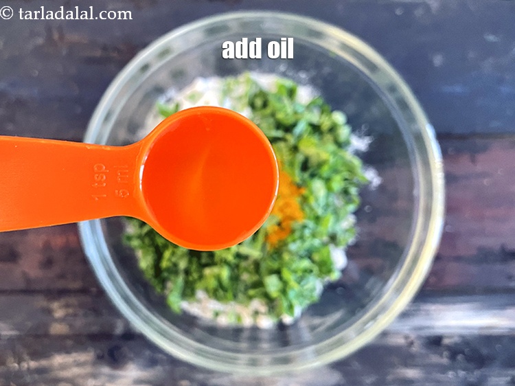 Step 9 – Add 2 tsp oil.
