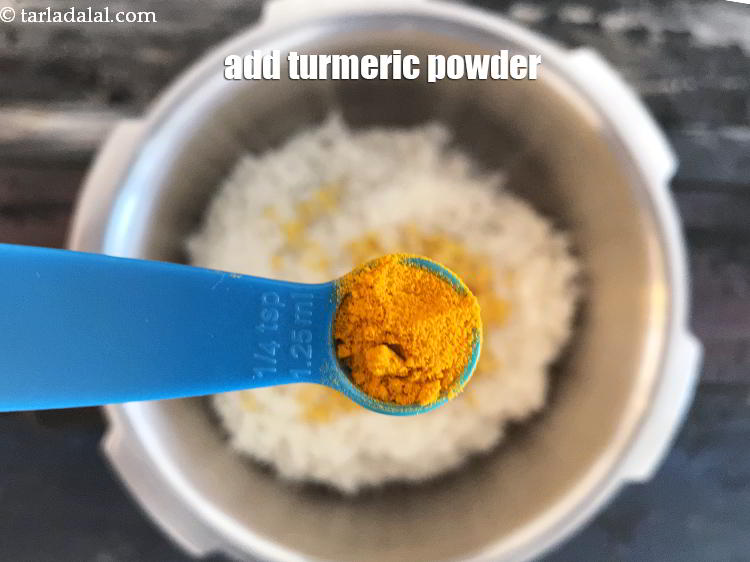 Step 11 – Add&nbsp;<meta charset="UTF-8" />1/4 tsp&nbsp;<a href="glossary-turmeric-powder-haldi-645i">turmeric powder (haldi)</a>.
