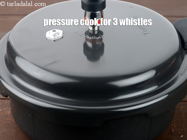 Step 10 – Pressure cook for 3 whistles.