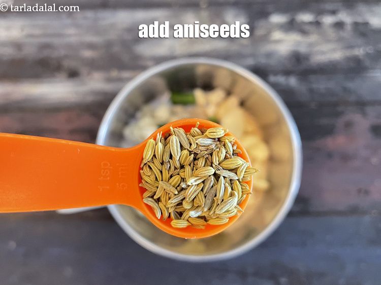 Step 9 – Add&nbsp;<!--%3Cmeta%20charset%3D%22UTF-8%22%20%2F%3E-->2 tsp&nbsp;<a href="glossary-aniseed-vilayati-saunf-51i">aniseeds (vilayati saunf)</a>.