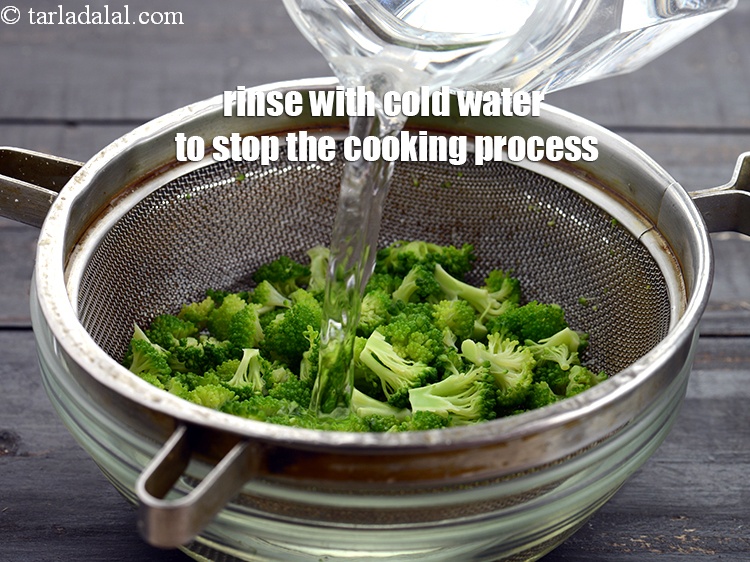 Step 9 – Rinse with cold water to stop the cooking process.