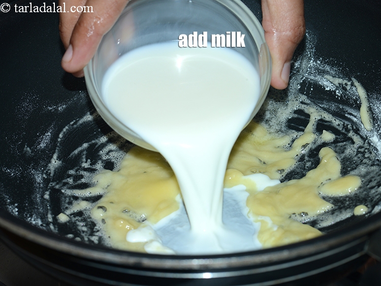 Step 12 – Add 1 cup milk.