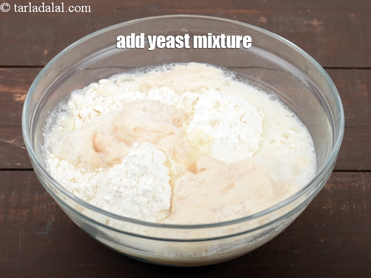 Step 9 – Add the yeast mixture.