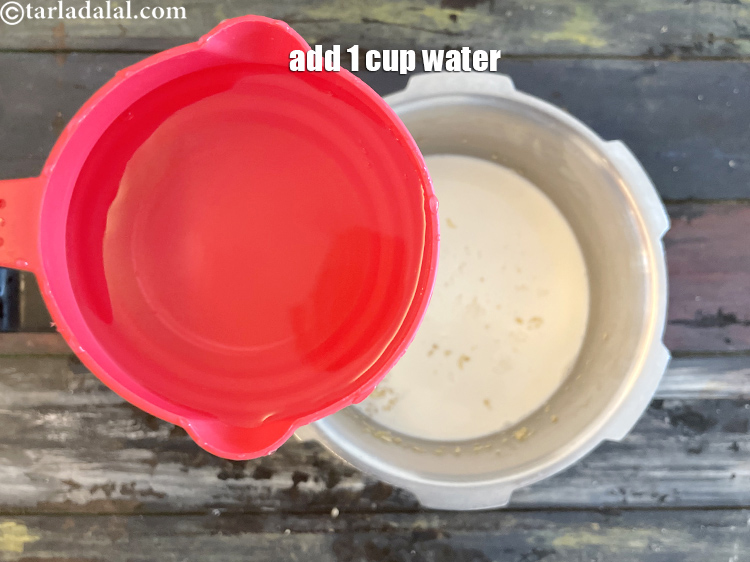 Step 14 – Add&nbsp;1 cup of water.