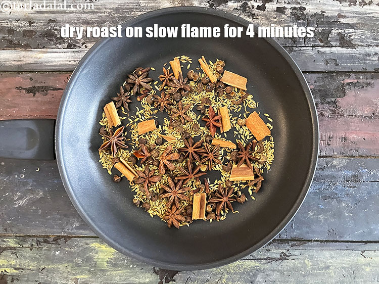 Step 13 – Dry roast on a slow flame for 4 to 5 minutes, while stirring continuously.&nbsp;Keep aside …