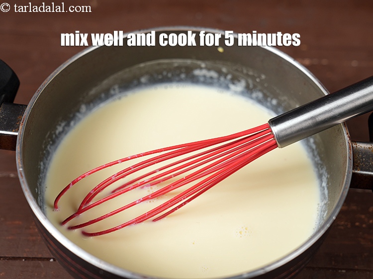 Step 9 – Mix well and cook on a slow flame for 5 minutes or till the sauce …