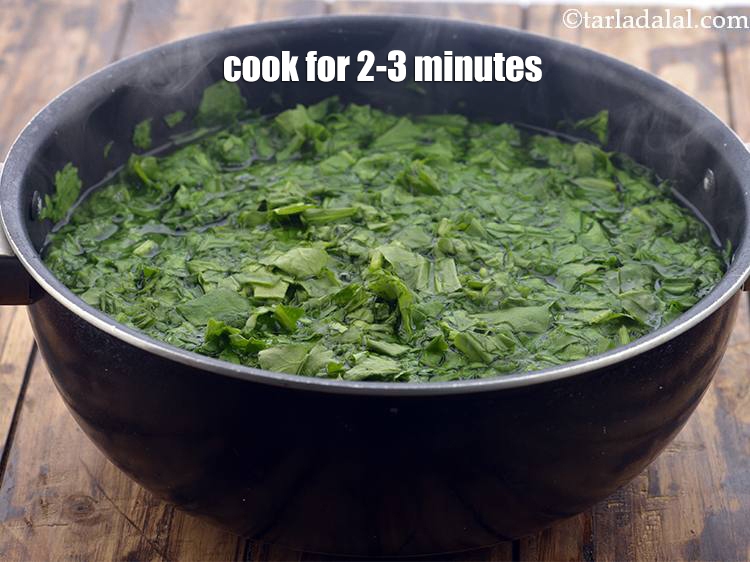 Step 9 – Mix well and cook for 2-3 minutes or&nbsp;till the spinach leaves get&nbsp;tender. Do not over …