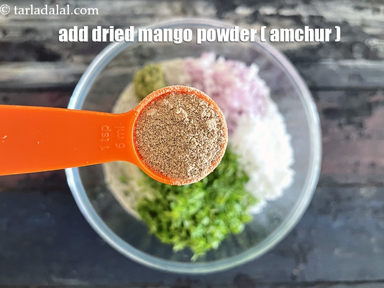Step 9 – Add&nbsp;<meta charset="UTF-8" />1 tsp&nbsp;<a href="glossary-dried-mango-powder-amchur-powder-148i">dried mango powder (amchur)</a>.