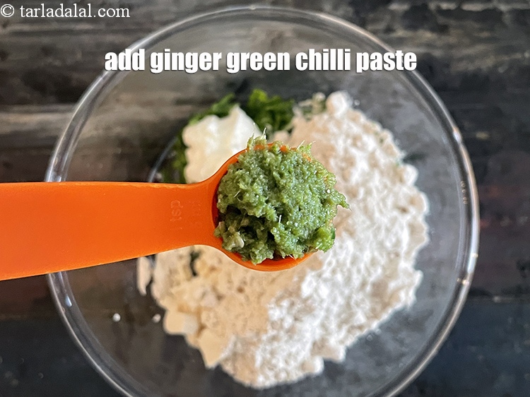 Step 10 – Add&nbsp;<meta charset="UTF-8" />1 tsp&nbsp;<a href="glossary-ginger-green-chilli-paste-adrak-mirch-ki-paste-adrak-mirchi-paste-139i">ginger-green chilli paste</a>.