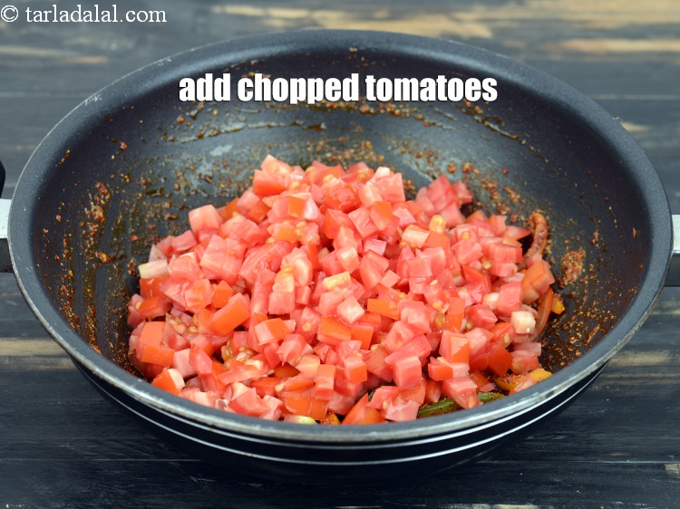 Step 16 – Add&nbsp;<meta charset="UTF-8" />1 1/2 cups&nbsp;<a href="glossary-chopped-tomatoes-779i">chopped tomatoes</a>.