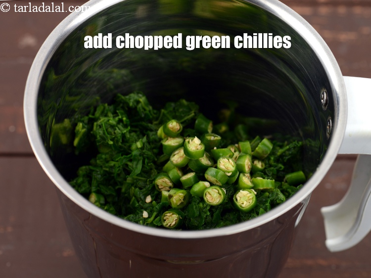 Step 9 – Add 1 tbsp <a href="https://www.tarladalal.com/glossary-chopped-green-chilli-820i">chopped green chillies</a>.