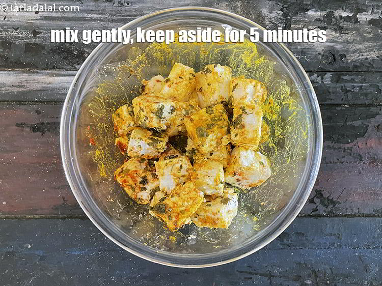 Step 34 – Let the paneer marinate for 5 minutes. You then need to cook the marinated paneer …