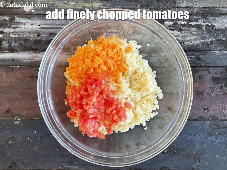 Step 17 – Add&nbsp;<meta charset="UTF-8" />1/4 cup&nbsp;finely&nbsp;<a href="glossary-chopped-tomatoes-779i">chopped tomatoes</a>.