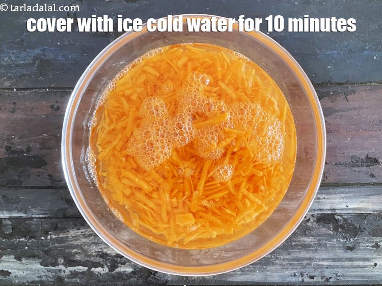 Step 11 – Pour ice cold water over it and let it be for 10 minutes.