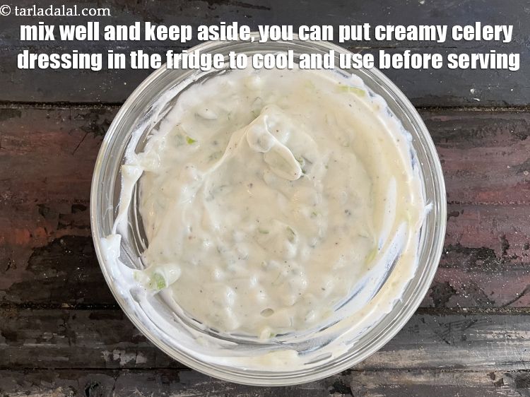 Step 16 – Mix well.&nbsp;<u><em>Make the dressing just before serving the salad. The reason is that the dressing …