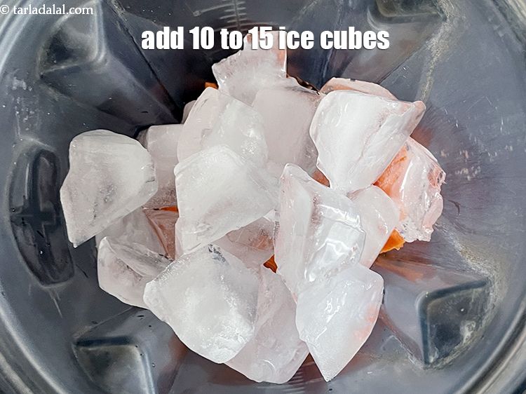 Step 10 – Add 10 to 15 icecubes.