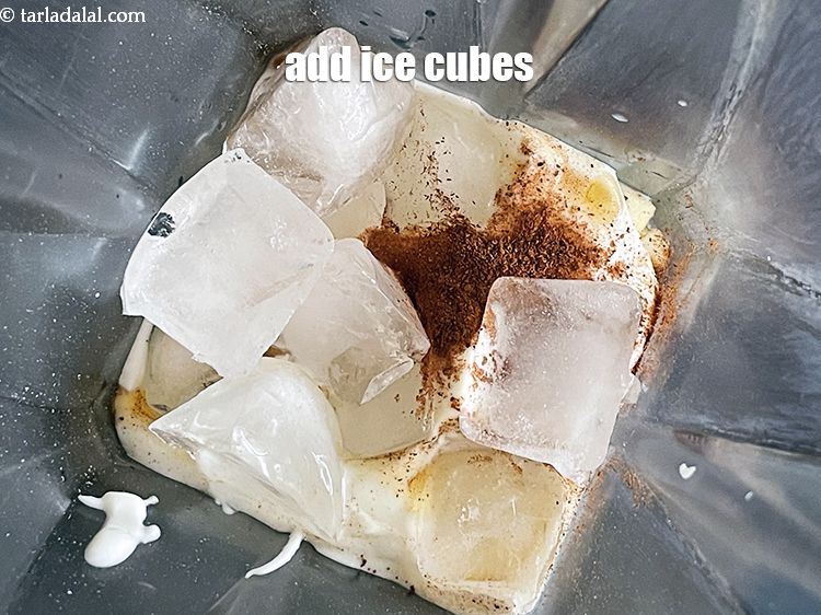 Step 10 – Add 10 ice cubes. This will chill your smoothie.