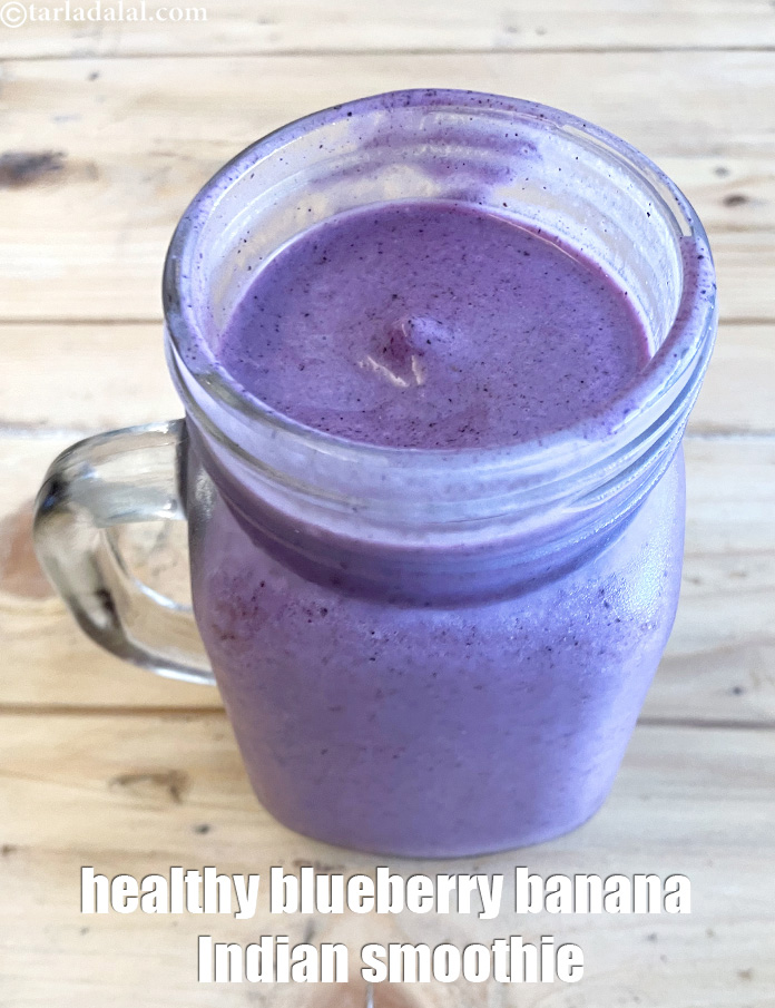 Step 14 – Serve <strong>blueberry banana yoghurt smoothie |&nbsp;<!--%3Cmeta%20charset%3D%22UTF-8%22%20%2F%3E-->&nbsp;| healthy blueberry banana Indian smoothie | blueberry Greek yoghurt …