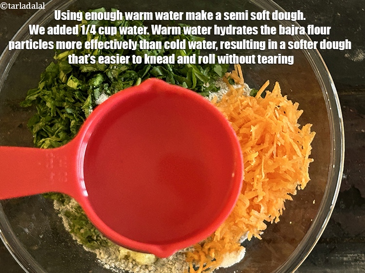 Step 10 – <meta charset="UTF-8" /> Using enough warm water, make a semi soft dough. We added 1/4 …
