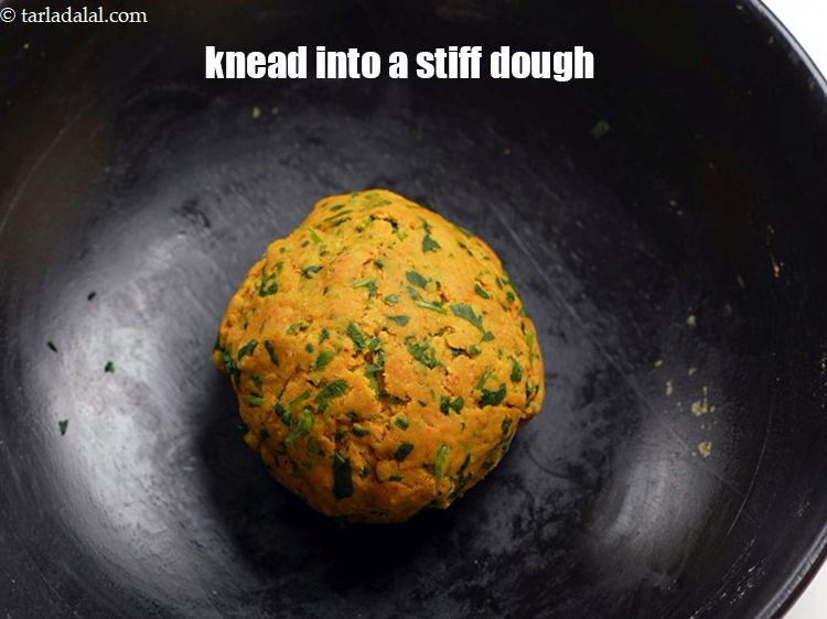 Step 10 – Knead into a stiff dough using approx 6 tbsp of&nbsp;water.