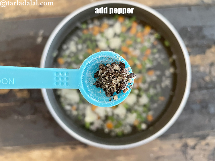 Step 16 – Add pepper.