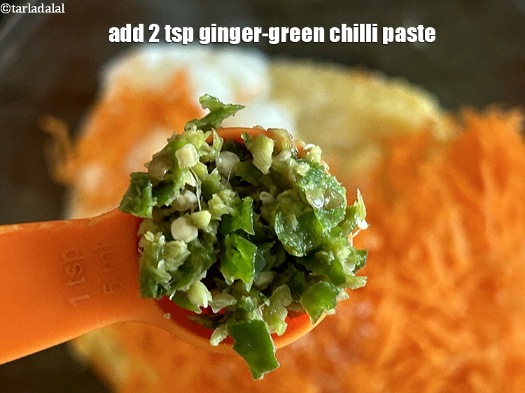 Step 17 – Add&nbsp;<meta charset="UTF-8" />2 tsp&nbsp;<a href="glossary-ginger-green-chilli-paste-adrak-mirch-ki-paste-adrak-mirchi-paste-139i">ginger-green chilli paste</a>.