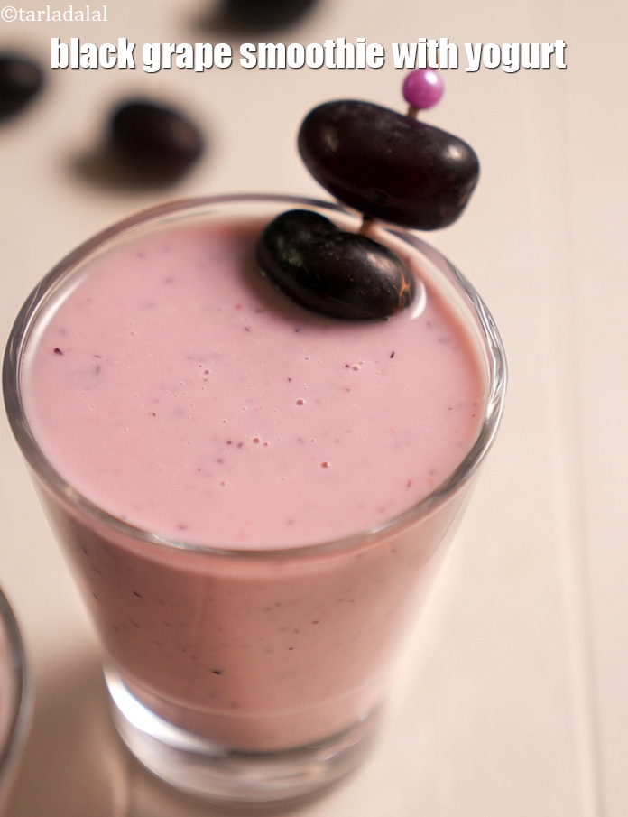 Step 10 – Serve<strong> <meta charset="UTF-8" />Indian black grape curd smoothie&nbsp;|&nbsp;black grape smoothie with yogurt&nbsp;|</strong>&nbsp;chilled.