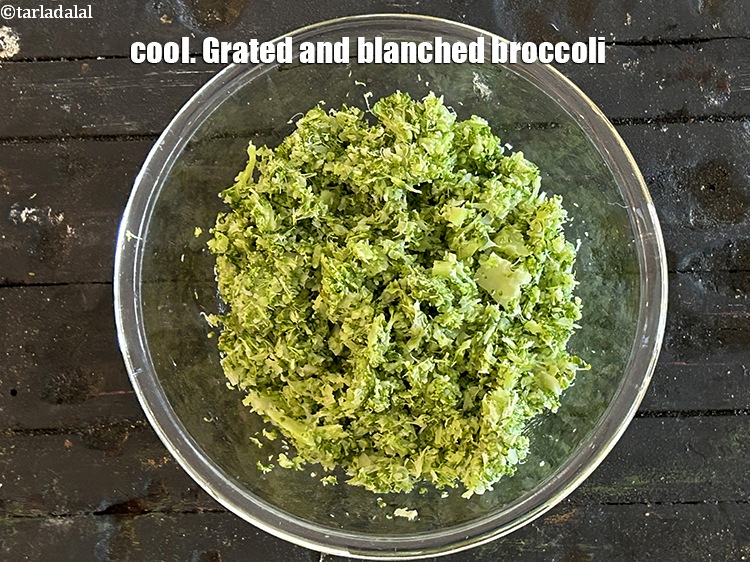 Step 9 – Cool. Grated and blanched&nbsp;<a href="glossary-broccoli-232i">broccoli</a>.