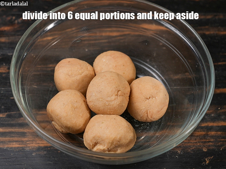 Step 10 – Divide into 6 equal portions and keep aside.