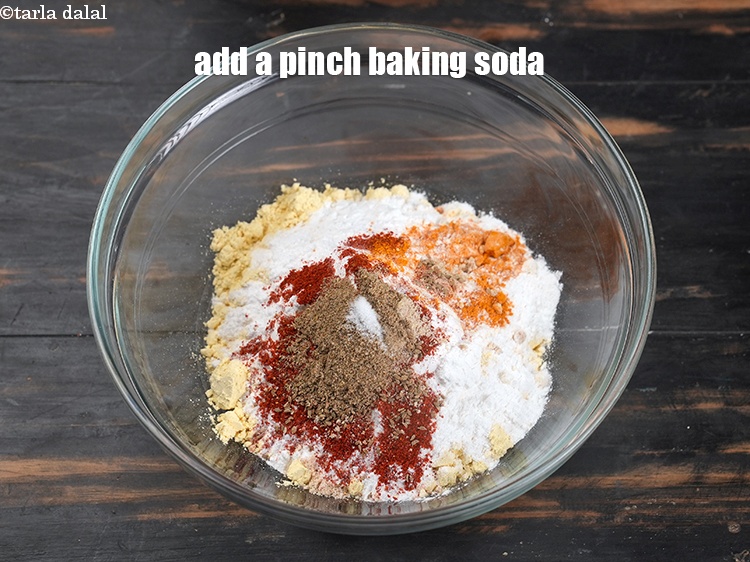 Step 10 – Add a pinch <a href="https://www.tarladalal.com/glossary-baking-soda-soda-bi-carb-615i">baking soda</a>.