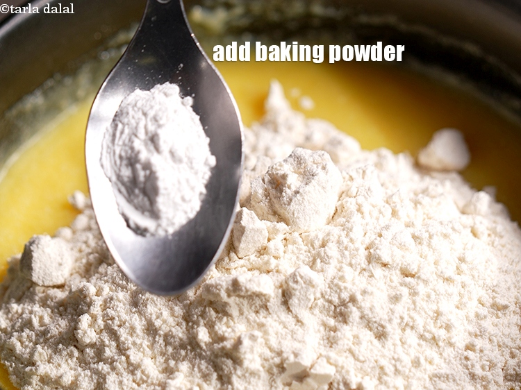 Step 10 – Add &frac12; tsp baking powder.