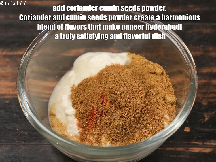 Step 10 – Add 2 tsp <a href="https://www.tarladalal.com/glossary-coriander-dhania-kothmir-369i">coriander (dhania)</a>&nbsp;<a href="https://www.tarladalal.com/glossary-cumin-seeds-powder-jeera-powder-zeera-powder-382i">cumin seeds (jeera) powder</a>. Coriander and cumin seeds powder …