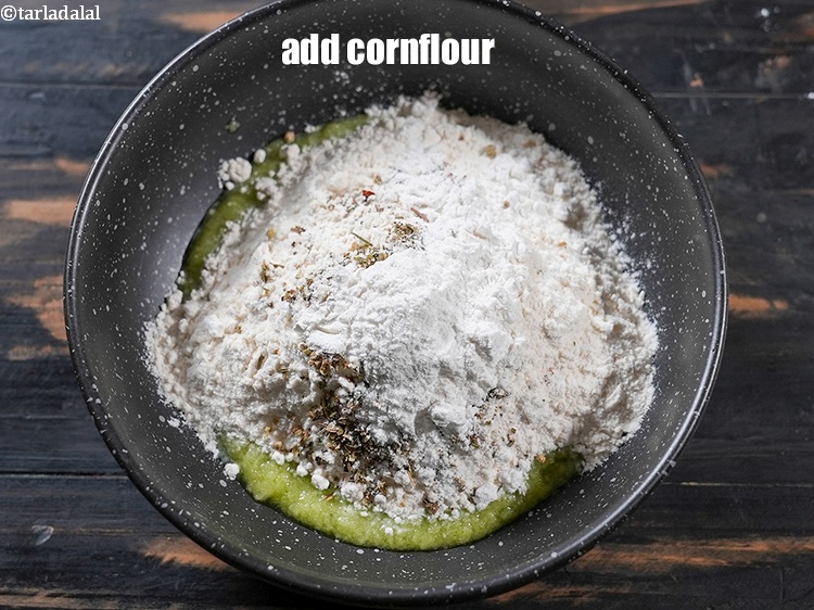 Step 10 – Add 1 tbsp&nbsp;<a href="https://www.tarladalal.com/glossary-cornflour-cornstarch-maize-starch-corn-flour-112i">cornflour</a>.&nbsp;