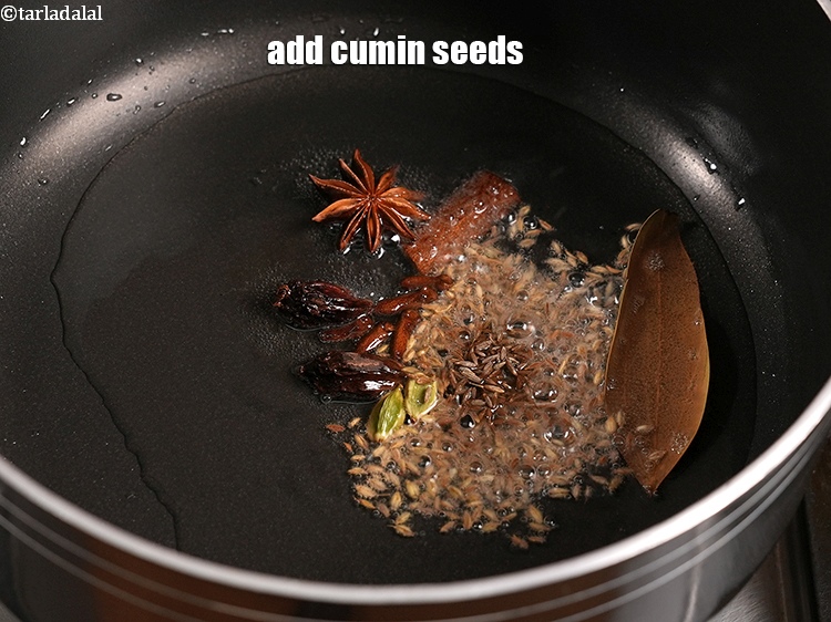 Step 10 – Add 1 tsp <a href="https://www.tarladalal.com/glossary-cumin-seeds-jeera-zeera-381i">cumin seeds (jeera)</a>.