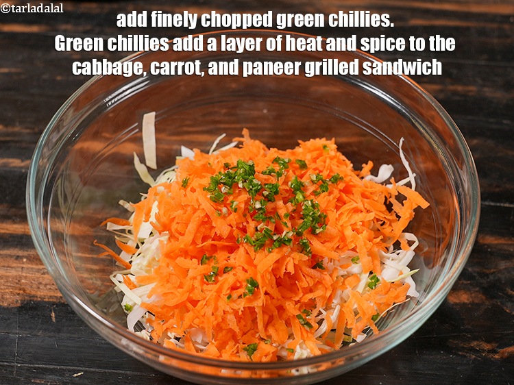 Step 10 – Add 2 tsp finely&nbsp;<a href="https://www.tarladalal.com/glossary-chopped-green-chilli-820i">chopped green chillies</a>. Green chillies add a layer of heat and …