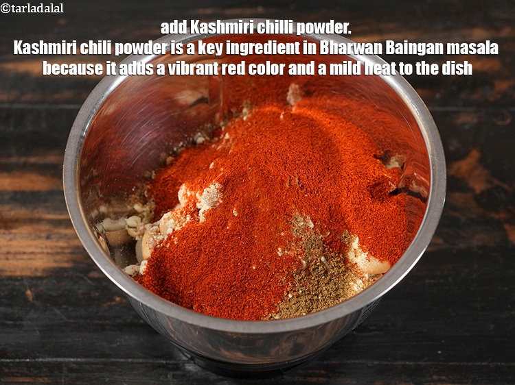 Step 10 – Add 1 tbsp <a href="https://www.tarladalal.com/glossary-kashmiri-red-chilli-powder-kashmiri-mirch-powder-2684i">kashmiri red chilli powder</a>. Kashmiri chili powder is a key ingredient …